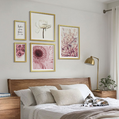 Modernes wandbilder-set Florale romantische Akzente