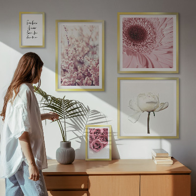 Modernes wandbilder-set Florale romantische Akzente
