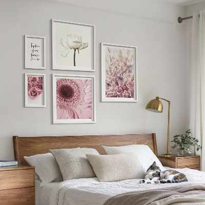 Modernes wandbilder-set Florale romantische Akzente