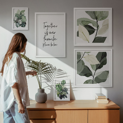Bilderset fürs sofa Moderne Pflanzeninspirationen