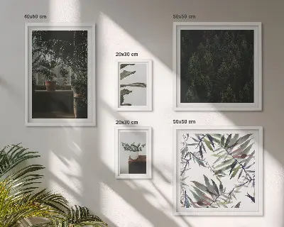 Bildergalerie-Set für die Wand mit Pflanzenmotiven grüner Oasen