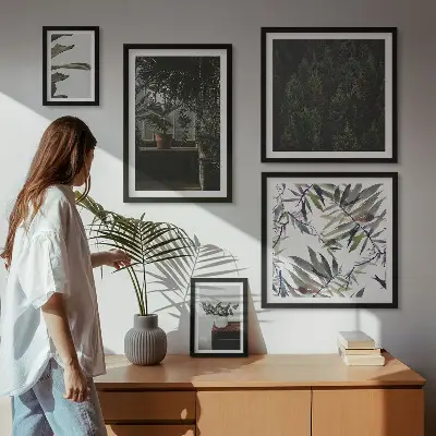 Bildergalerie-Set für die Wand mit Pflanzenmotiven grüner Oasen