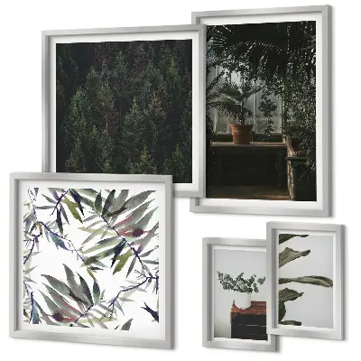 Bildergalerie-Set für die Wand mit Pflanzenmotiven grüner Oasen