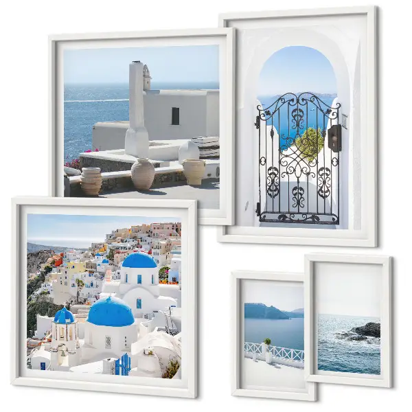 Modernes Wandbilder-Set Ansichten aus dem griechischen Mittelmeer