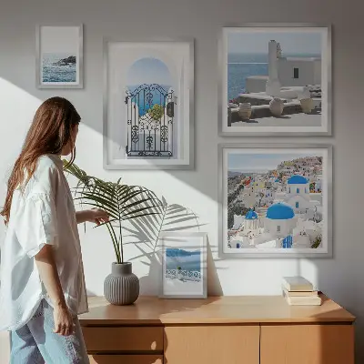 Modernes Wandbilder-Set Ansichten aus dem griechischen Mittelmeer
