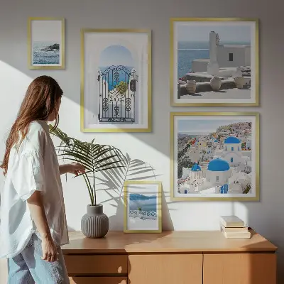 Modernes Wandbilder-Set Ansichten aus dem griechischen Mittelmeer