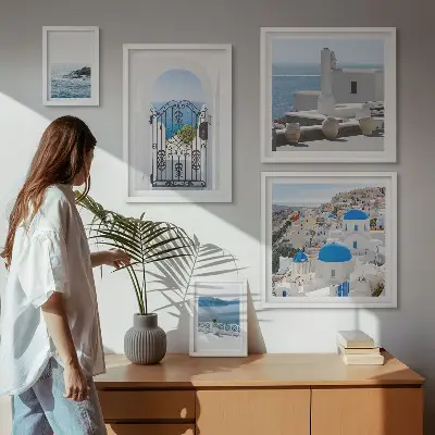 Modernes Wandbilder-Set Ansichten aus dem griechischen Mittelmeer
