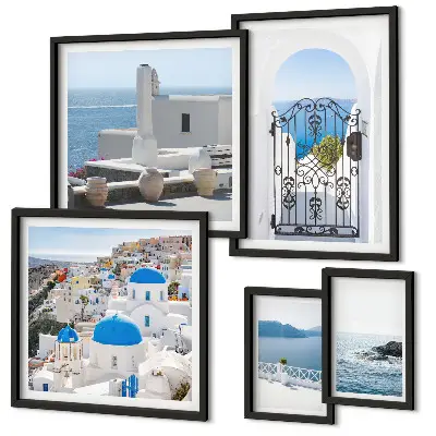 Modernes Wandbilder-Set Ansichten aus dem griechischen Mittelmeer