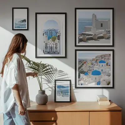 Modernes Wandbilder-Set Ansichten aus dem griechischen Mittelmeer