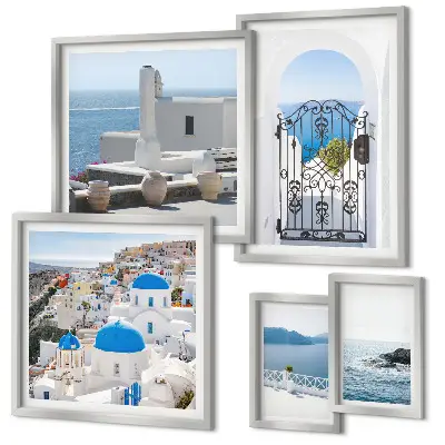 Modernes Wandbilder-Set Ansichten aus dem griechischen Mittelmeer