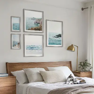 Bilderset fürs Sofa mit Motiven von ruhigen Meerblicken, Stränden und Klippen