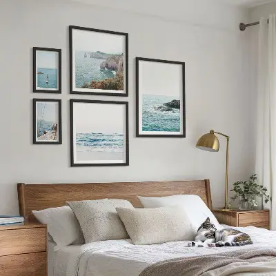 Bilderset fürs Sofa mit Motiven von ruhigen Meerblicken, Stränden und Klippen