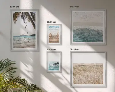 Modernes Wandbilder-Set mit entspannendem Meerblick