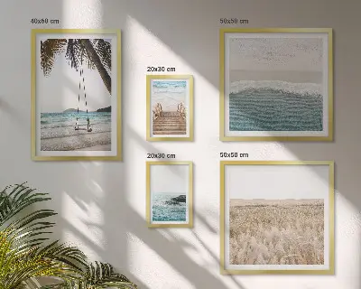 Modernes Wandbilder-Set mit entspannendem Meerblick