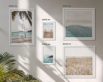 Modernes Wandbilder-Set mit entspannendem Meerblick