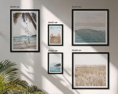 Modernes Wandbilder-Set mit entspannendem Meerblick