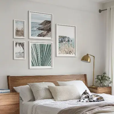Bilderset für das Sofa mit Tropenstrand-Motiv