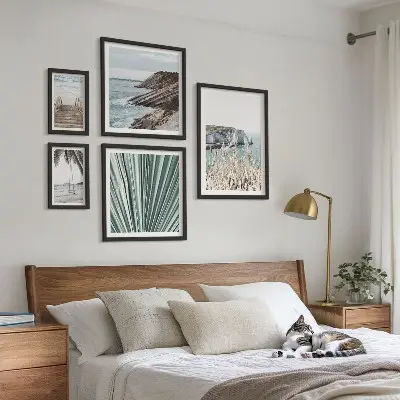 Bilderset für das Sofa mit Tropenstrand-Motiv