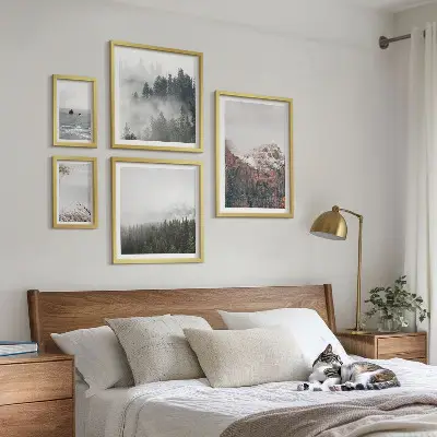 Bildergalerie-Set für die Wand mit Motiven von Landschaften, Bergen, Wäldern und Wolken