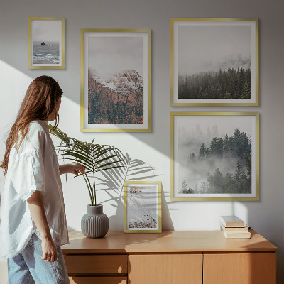 Bildergalerie-set für die wand Landschaften, Berge, Wälder, Wolken