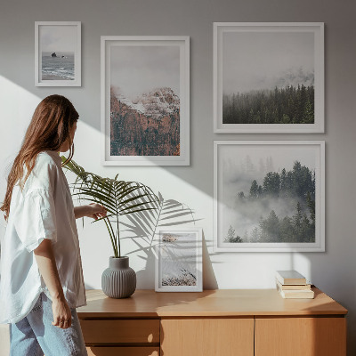 Bildergalerie-set für die wand Landschaften, Berge, Wälder, Wolken