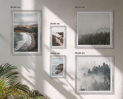 Modernes wandbilder-set Küstenlandschaften, Bergwälder