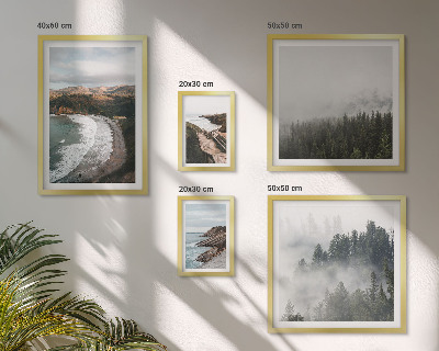 Modernes wandbilder-set Küstenlandschaften, Bergwälder