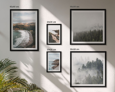Modernes wandbilder-set Küstenlandschaften, Bergwälder