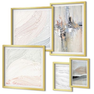Bildergalerie-set für die wand Abstrakte Kompositionen Schattierungen