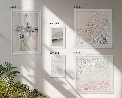 Bildergalerieset für die Wand abstrakte Kompositionen in verschiedenen Schattierungen