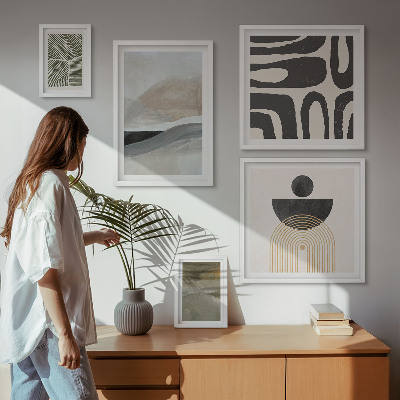 Bilderset fürs sofa Abstrakte Muster in Farbe