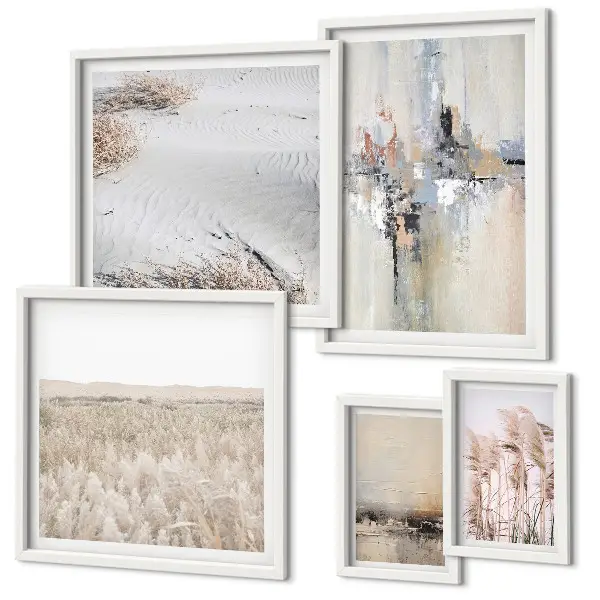 Bildergalerie-Set für die Wand stilvolle Dekorationen mit Motiven aus Natur und Minimalismus