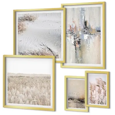 Bildergalerie-Set für die Wand stilvolle Dekorationen mit Motiven aus Natur und Minimalismus
