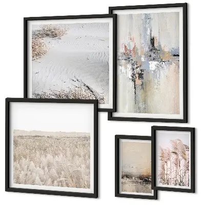 Bildergalerie-Set für die Wand stilvolle Dekorationen mit Motiven aus Natur und Minimalismus