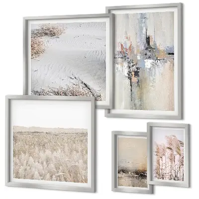 Bildergalerie-Set für die Wand stilvolle Dekorationen mit Motiven aus Natur und Minimalismus