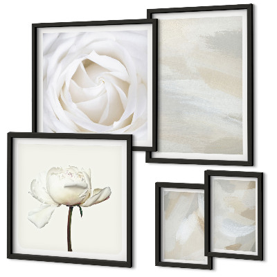 Bilderset fürs sofa Florale Inspirationen in Weiß