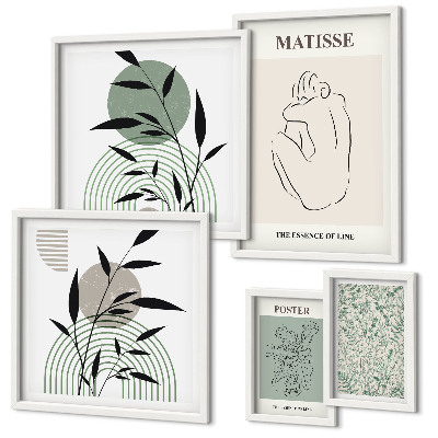 Bildergalerie-set für die wand Stilvolle Pflanzengrafiken