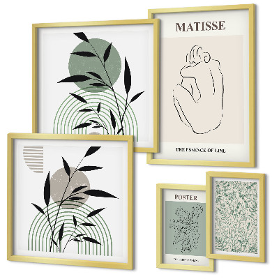 Bildergalerie-set für die wand Stilvolle Pflanzengrafiken