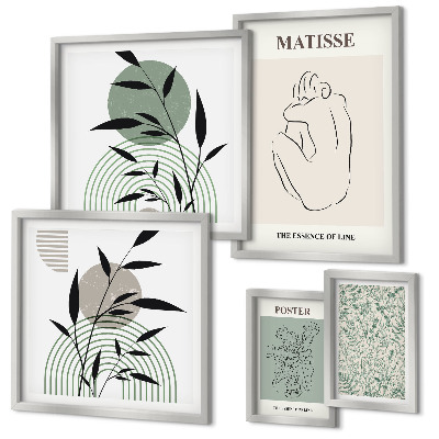 Bildergalerie-set für die wand Stilvolle Pflanzengrafiken