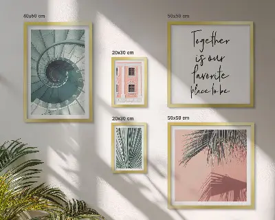 Modernes Wandbilder-Set stilvolle geometrische Inneneinrichtung