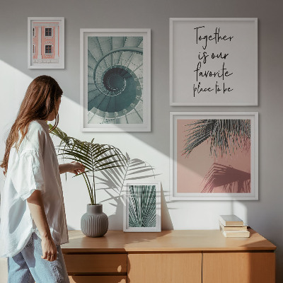 Modernes wandbilder-set Stilvolle geometrische Inneneinrichtungen