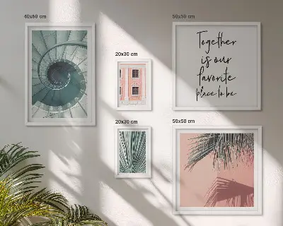 Modernes Wandbilder-Set stilvolle geometrische Inneneinrichtung