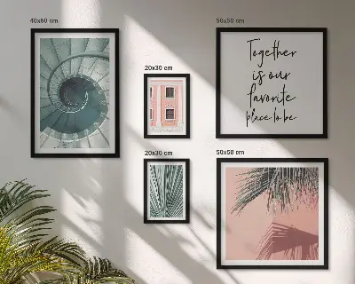 Modernes Wandbilder-Set stilvolle geometrische Inneneinrichtung
