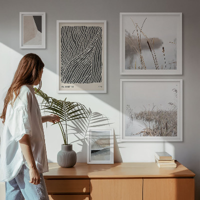 Bilderset fürs sofa Minimalistische Naturkunst