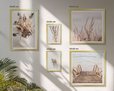 Bildergalerie-set für die wand Stilvolle Trockenpflanzen und Wasser