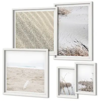 Modernes Wandbild-Set mit minimalistischen Strandmotiven