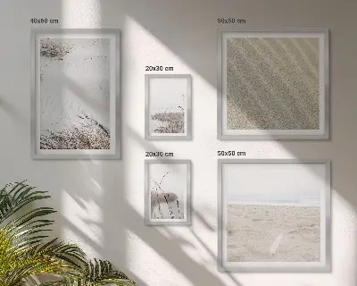 Modernes Wandbild-Set mit minimalistischen Strandmotiven