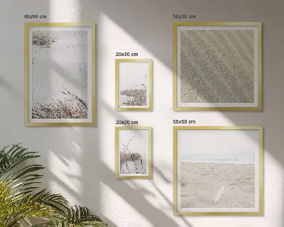 Modernes Wandbild-Set mit minimalistischen Strandmotiven