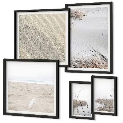 Modernes Wandbild-Set mit minimalistischen Strandmotiven