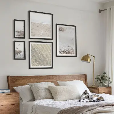 Modernes Wandbild-Set mit minimalistischen Strandmotiven